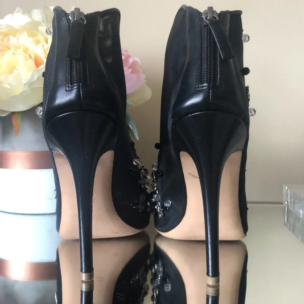NEW Rupert Sanderson Black Studded Accents Boots - Picture 5 of 16